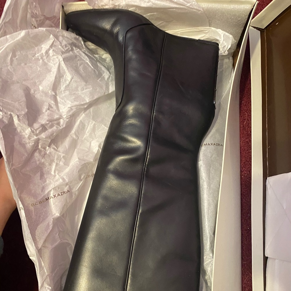 BCBGMaxAzria leather boots with metal detail